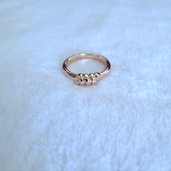 Bronzallure Jewelry - Bronzallure Rope Textured Front Rose🌹 Gold💛  Ring💍